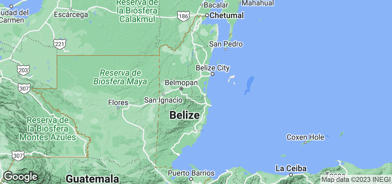 Map Belize