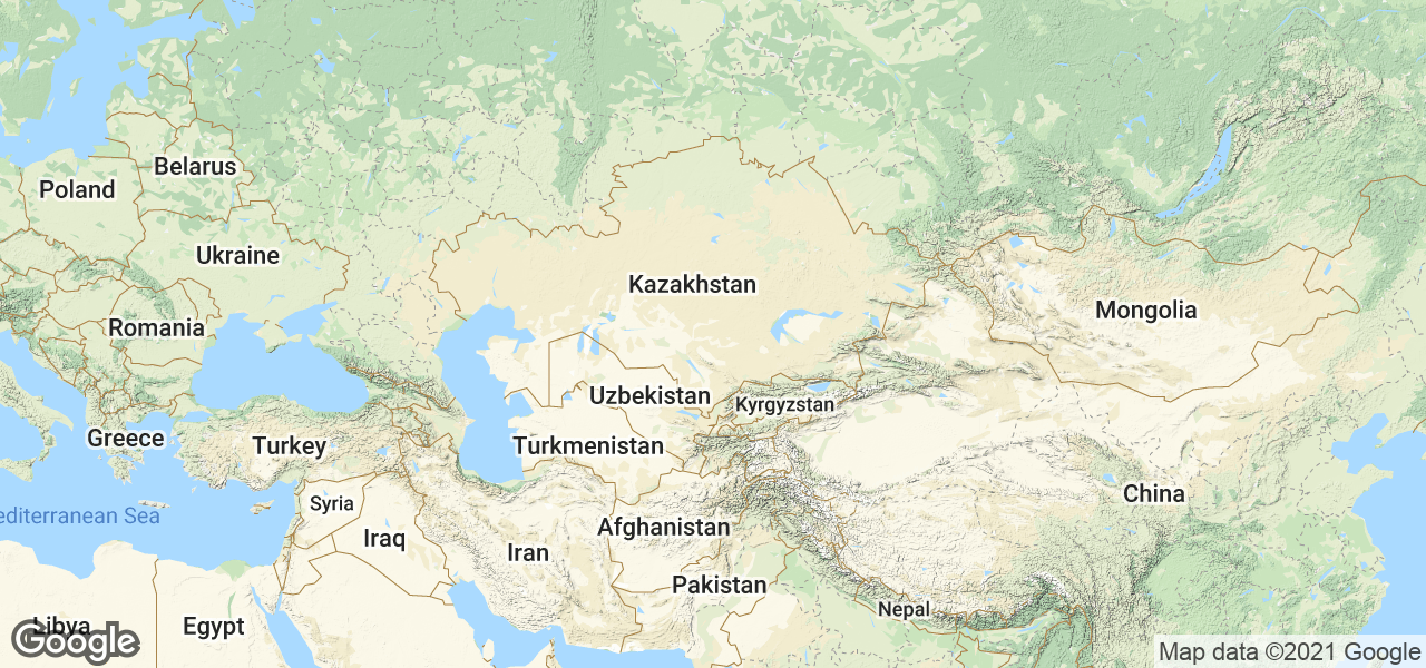 Map Central Asia