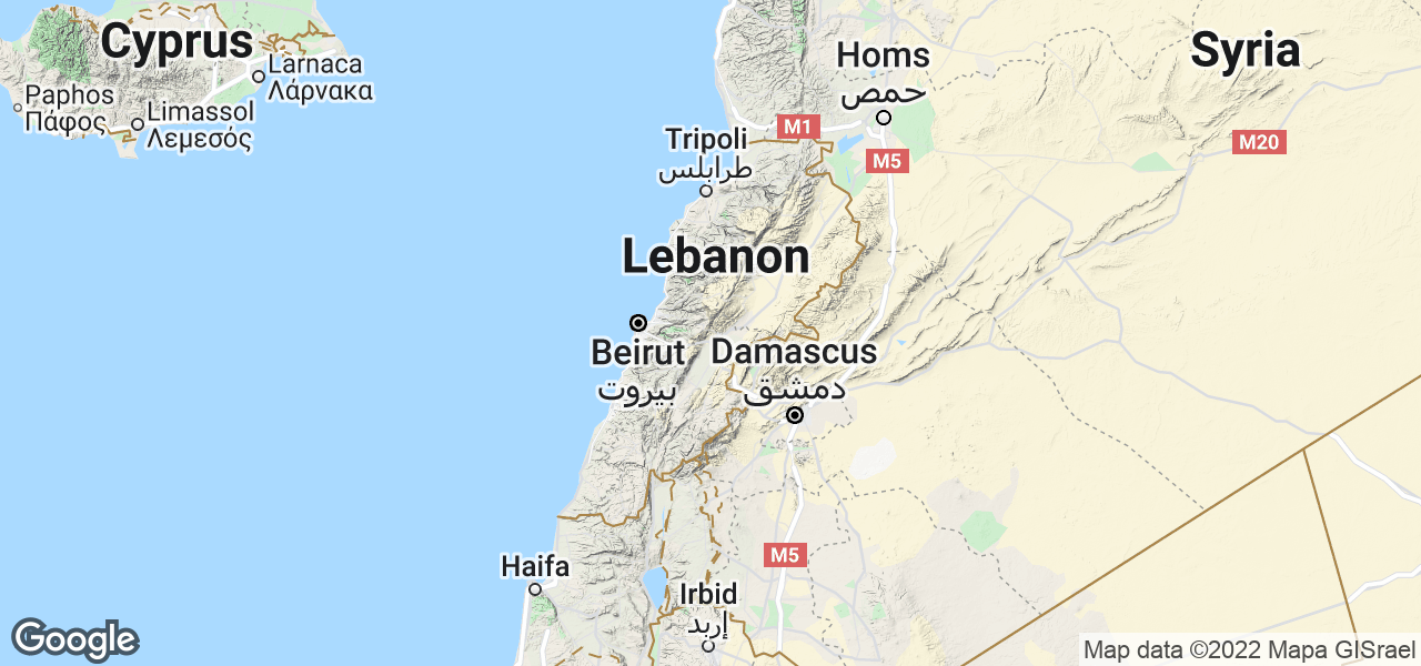 Map Lebanon