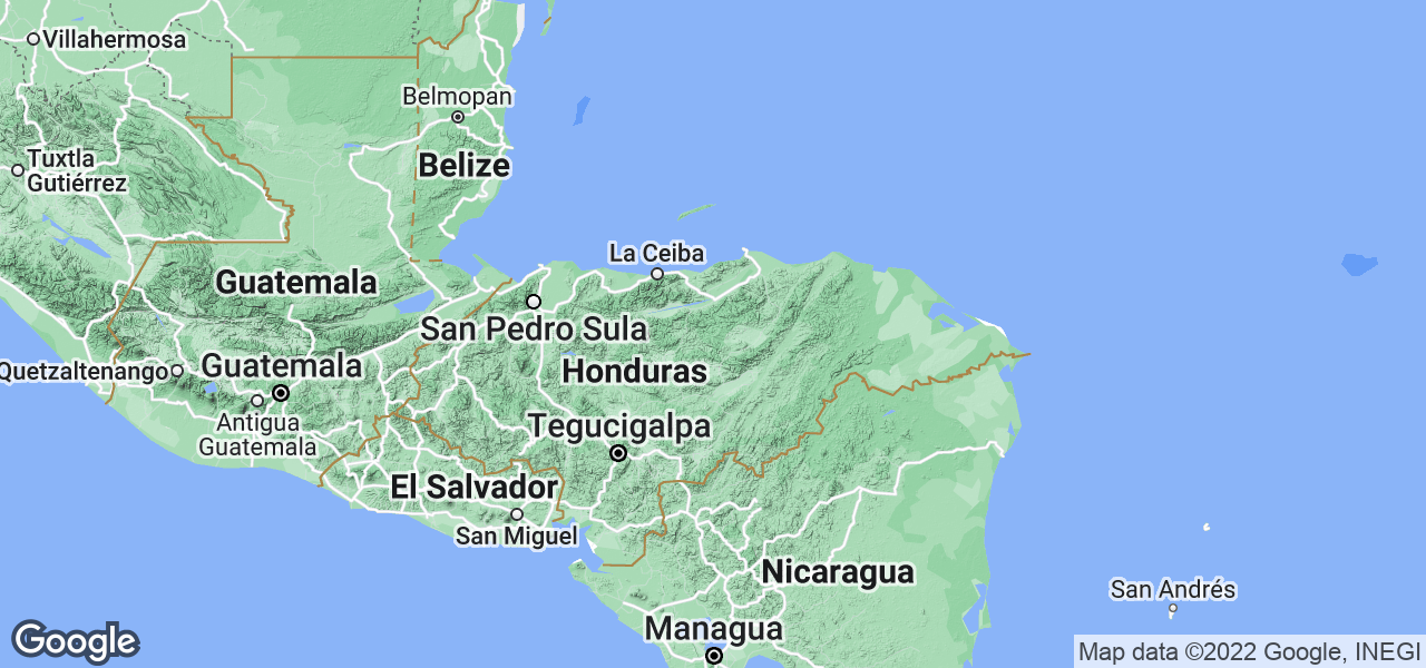 Map Honduras