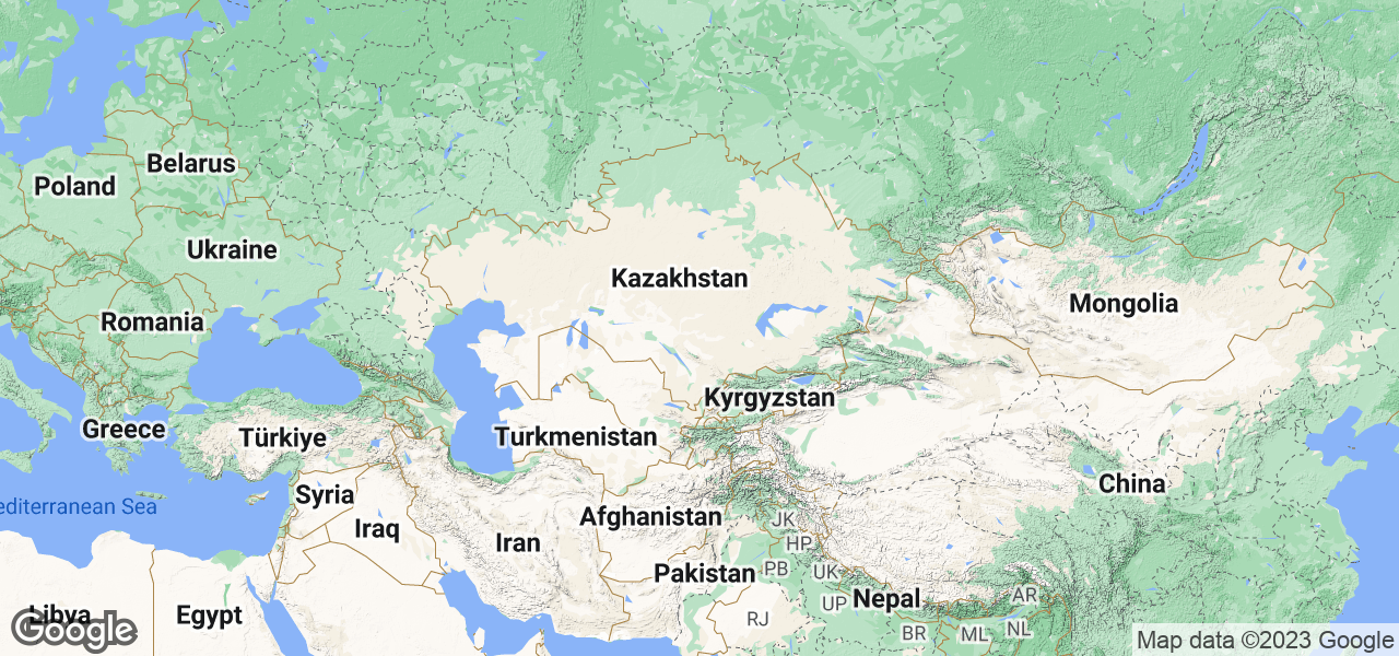 Map Central Asia