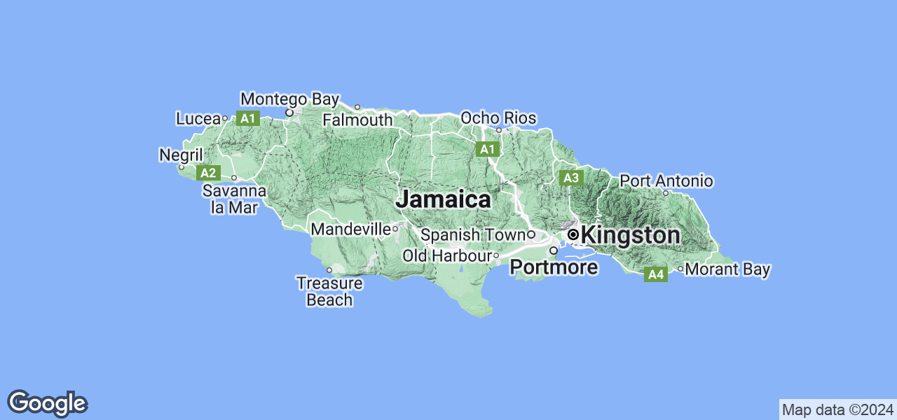 Map Jamaica