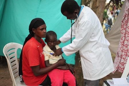 Hundreds of people receive medical care