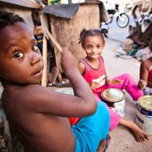 Children in a favela in Brazil 